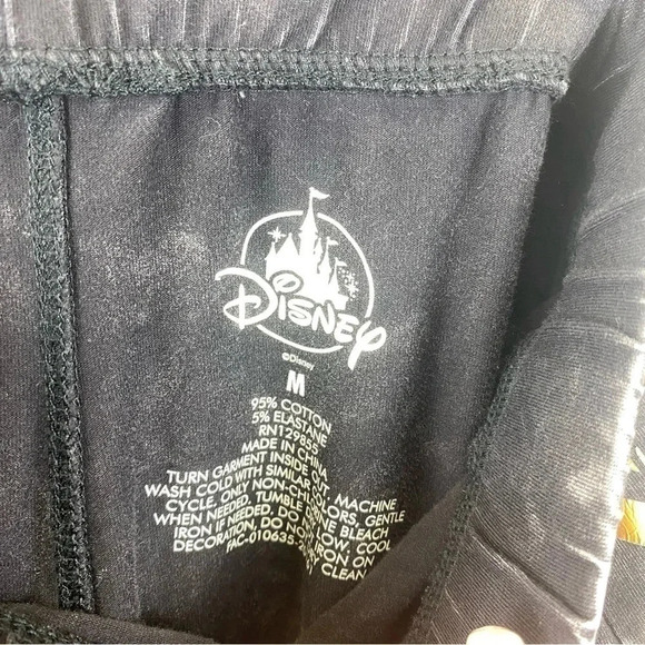 Disney Rock N Roller Coaster Black Distressed Leggings Size Medium - Picture 4 of 6